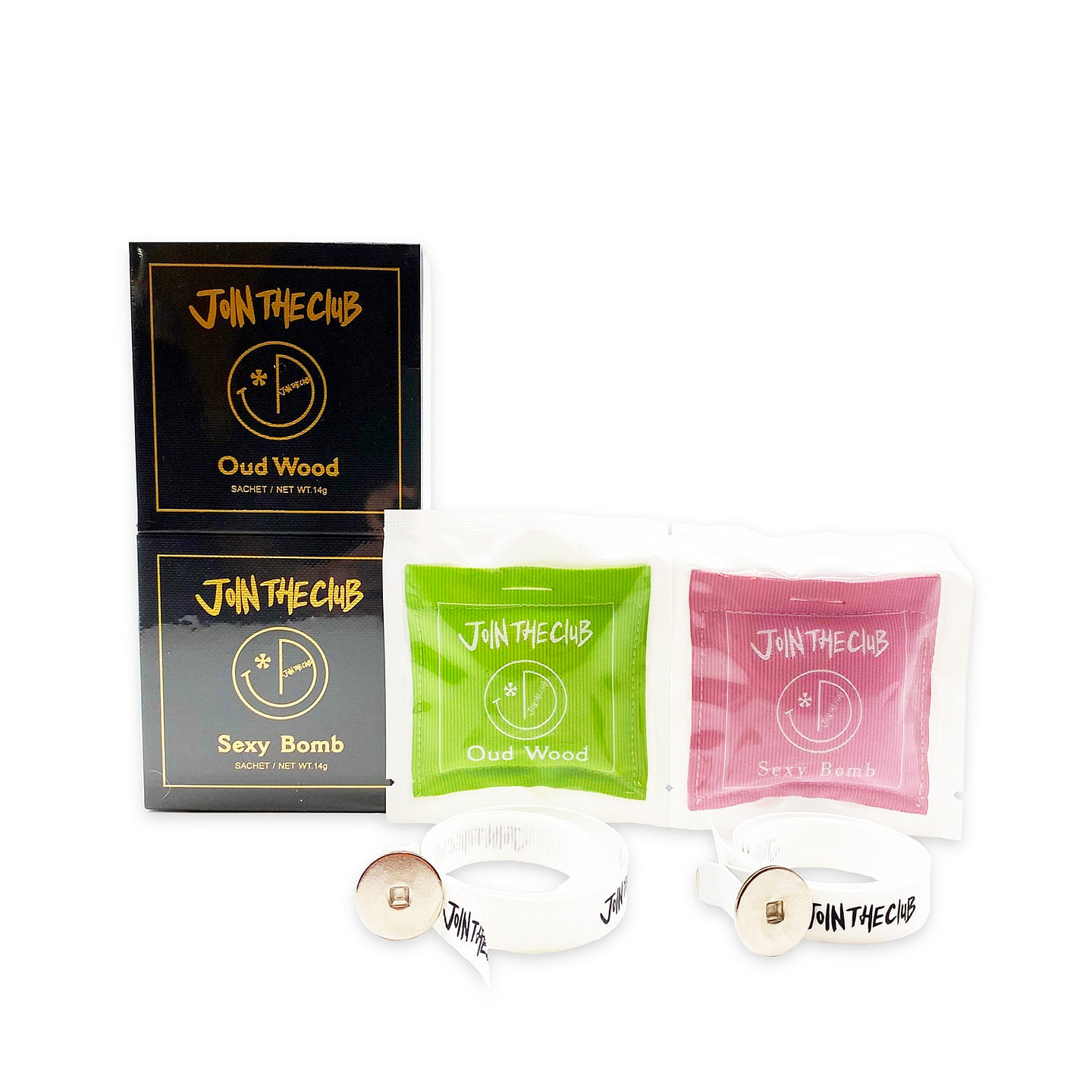 Join the Club Pink and Green Essential Oil Car Air Freshener Sachet 2 Gift Pack 34.49 box