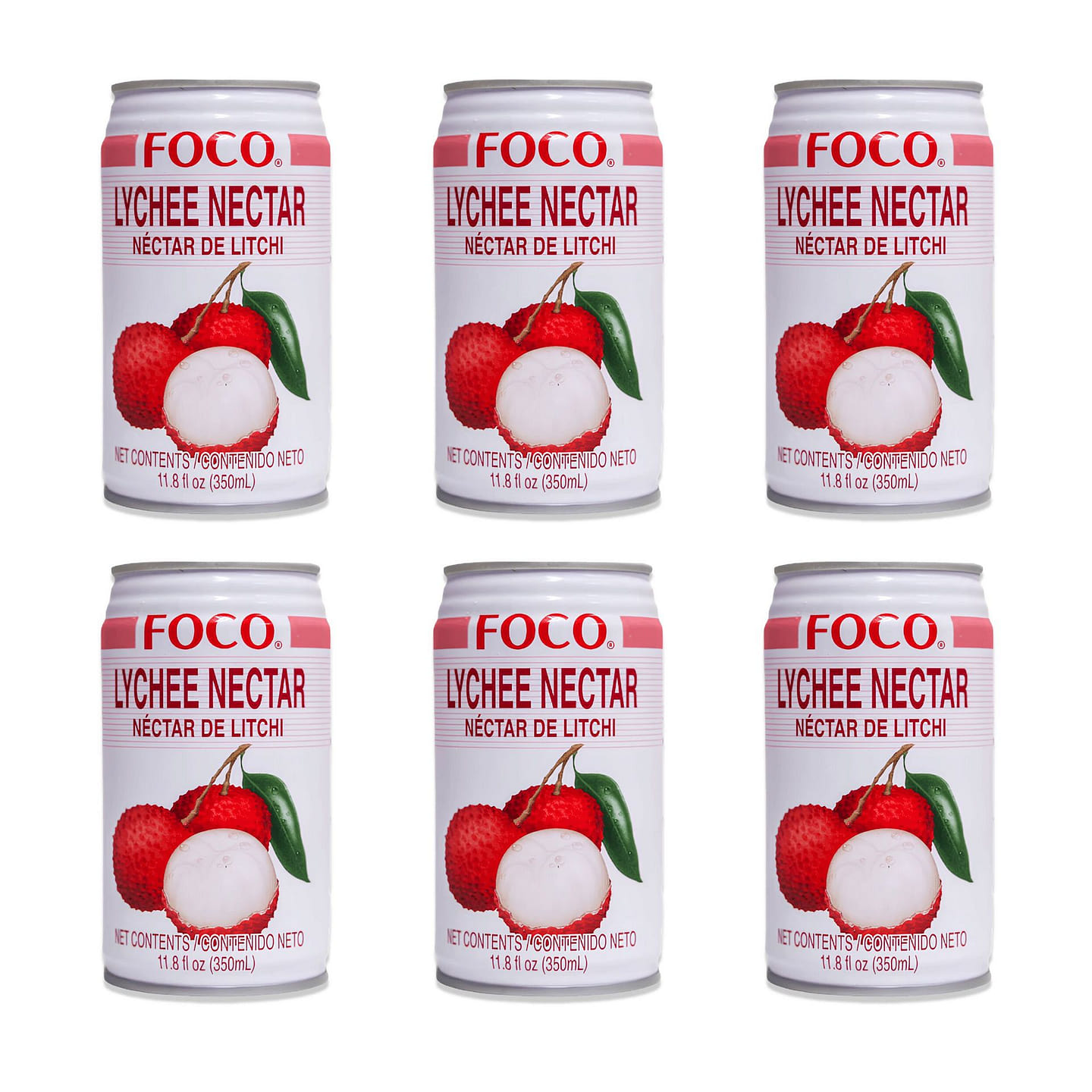 [Foco] Lychee Nectar – 350ml – Pack of 6 1 each