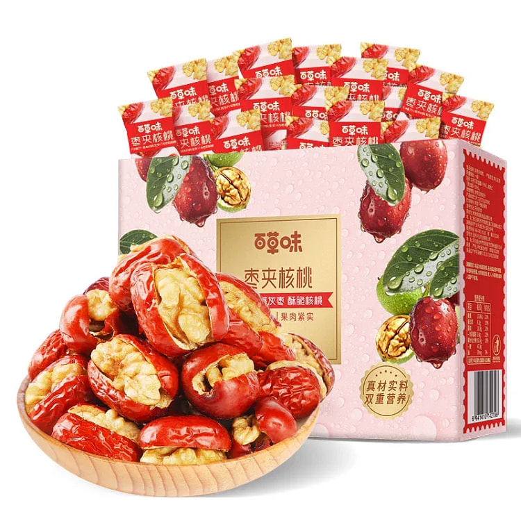 百草味阿胶蜜枣408g无核金丝去核红枣蜜枣休闲零食 408 克