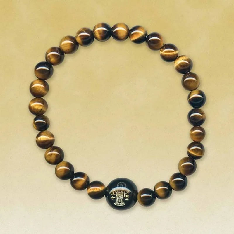 Sensoji Temple Amulet Pray for good luck and fulfill your wishes Tiger Eye Stone 1 each
