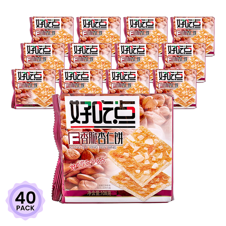 HaoChiDian Crispy Almond Biscuits 108 g*40 pack