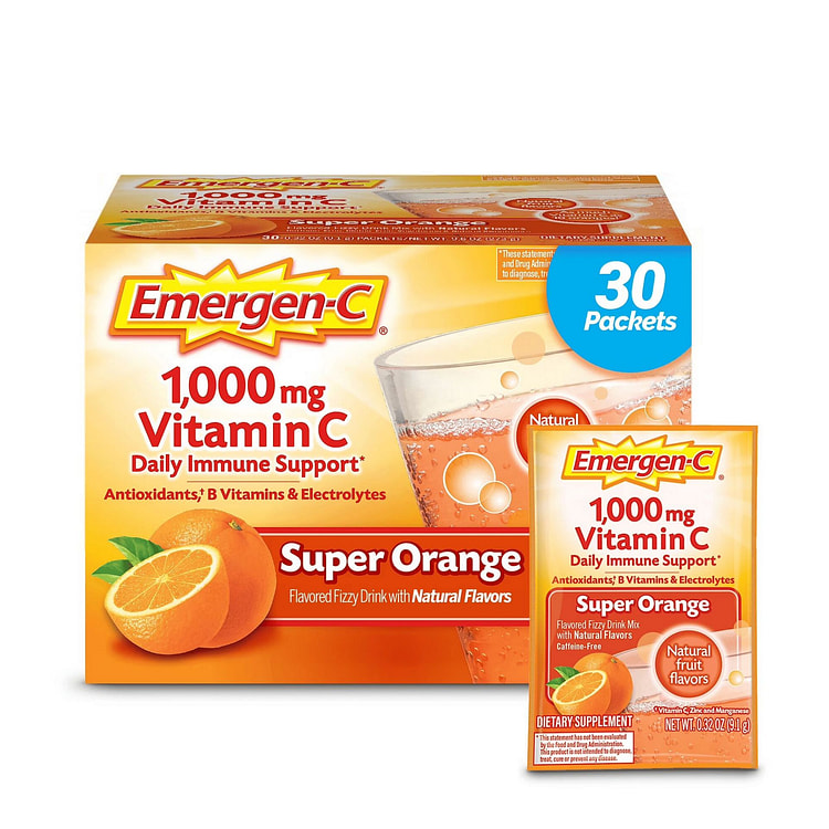 Emergen C Super Orange 1000mg Vitamin C 30 Ct 1 box