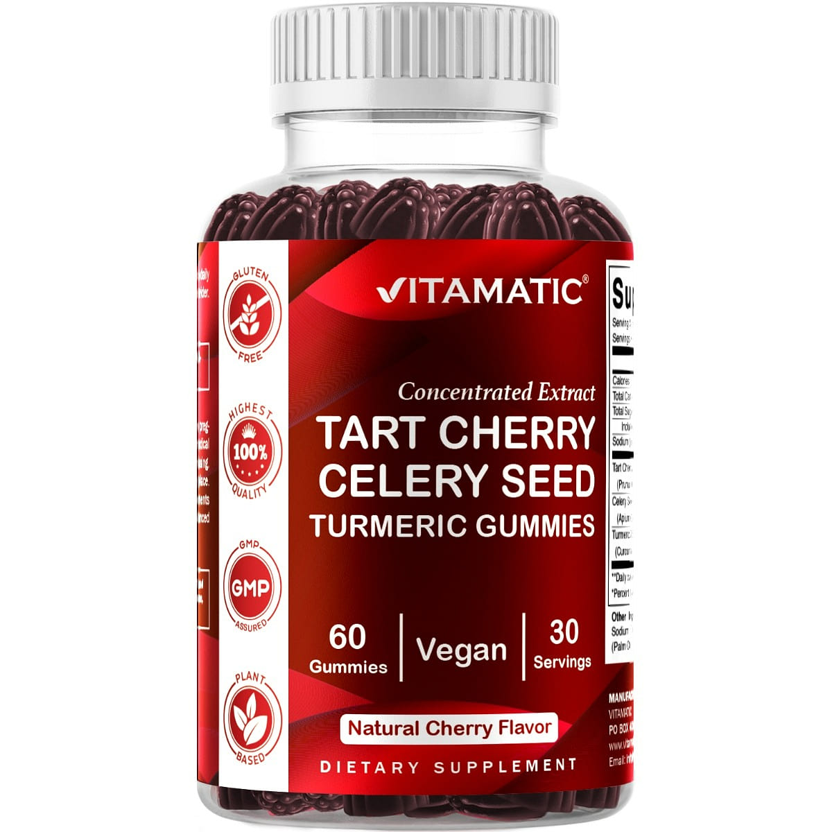 Tart Cherry with Celery Seed – 60 Gummies 1 each
