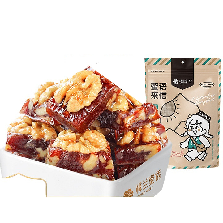 楼兰蜜语 核桃山楂糕果仁蜜饯果脯山楂158g*1袋
