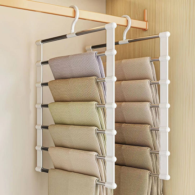 Multifunctional hanging trouser rack