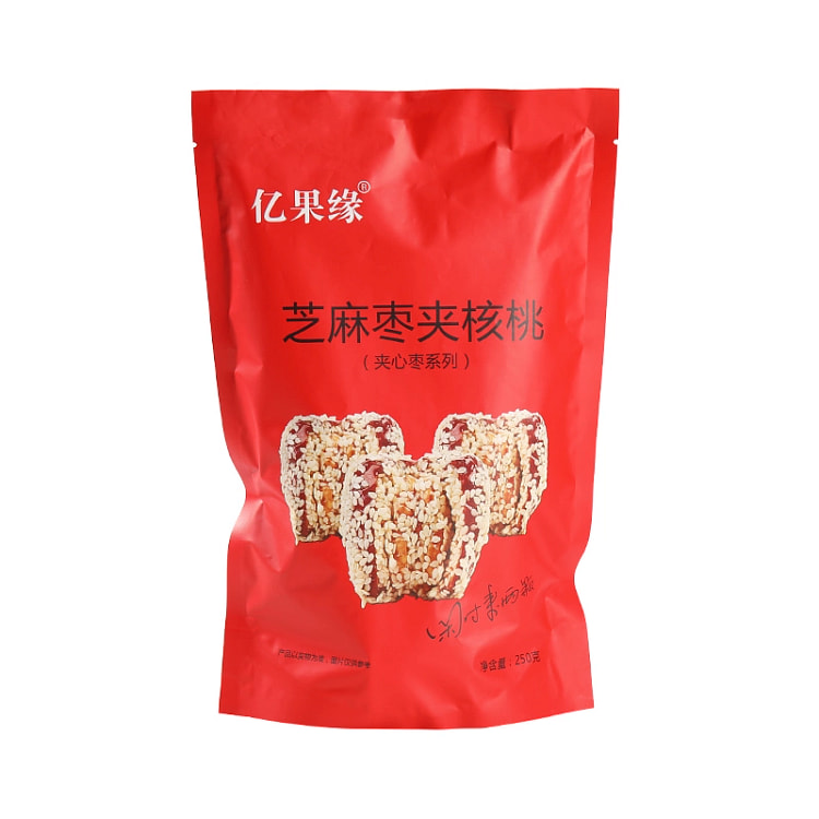 无核枣芝麻夹核桃仁什锦枣红枣香酥1袋250g
