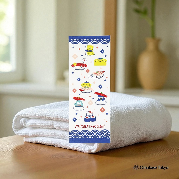 Marushin Tenugui Hand Towels Sushi w/ Everyone 45 g