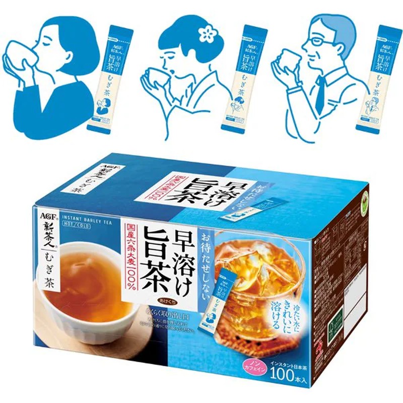 AGF Barley Tea Sticks Quick-Dissolve 100*0.9g 1 개