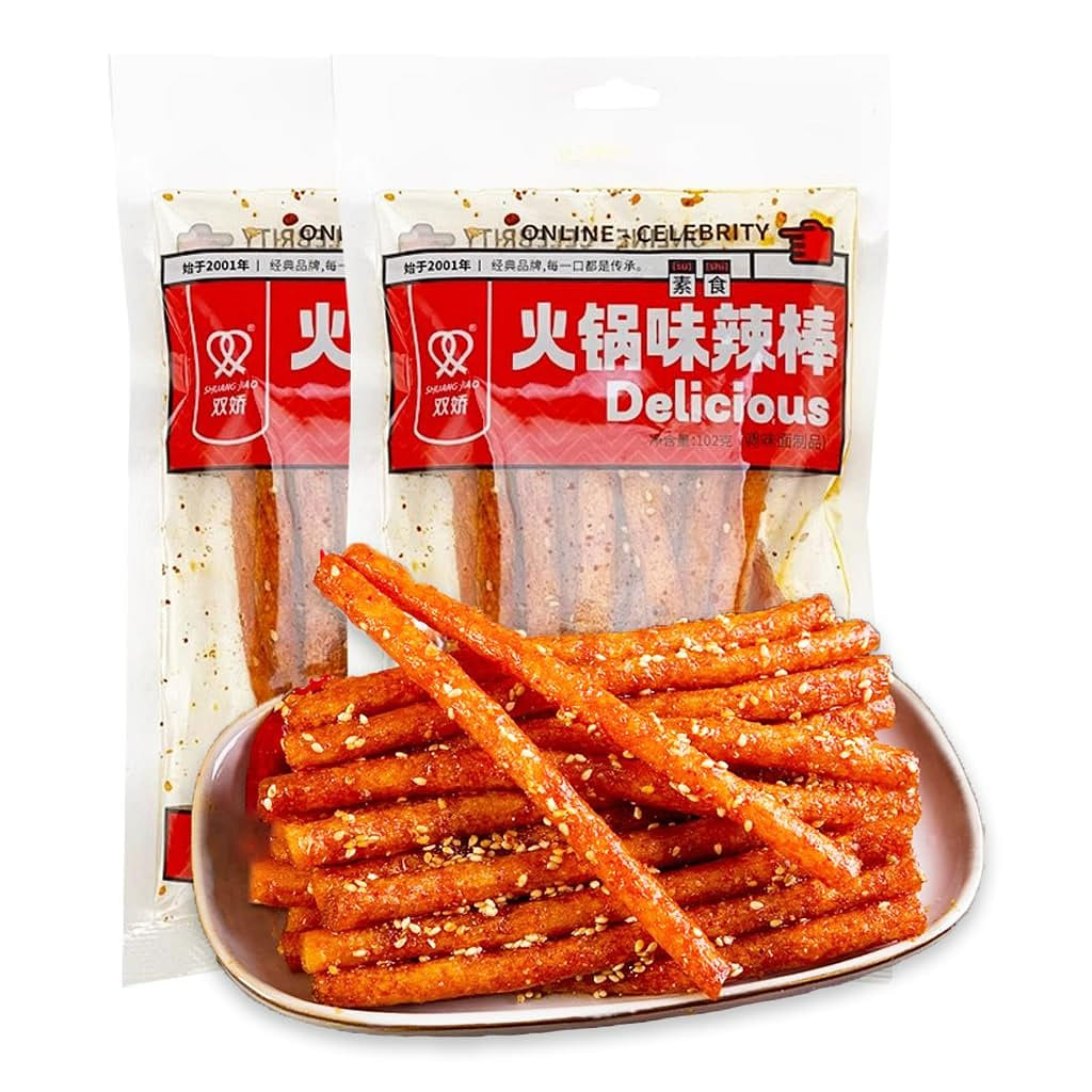 2 Packs Latiao Spicy Strips Latiao Gluten Chinese 1 each