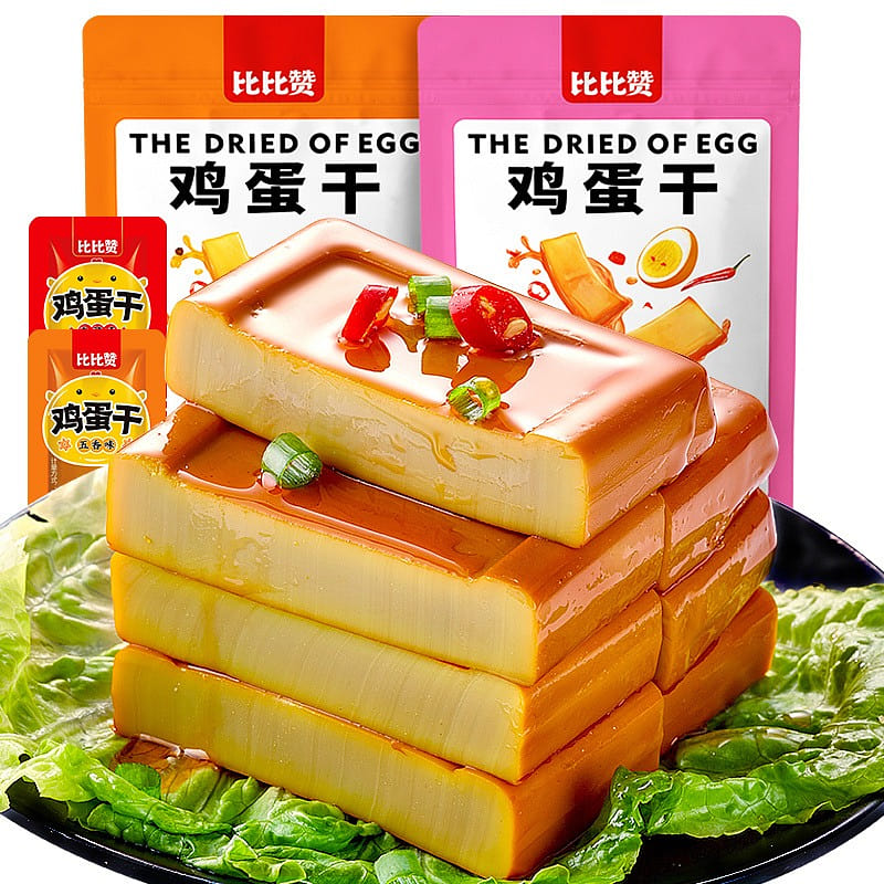 中国比比赞鲜香嫩滑鸡蛋干160g五香辣味卤鸡蛋豆腐干香干豆干即食零食 五香味 160 克