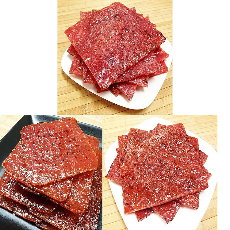 3包猪肉干 3种不同口味 现做发货 亚洲风味猪肉干