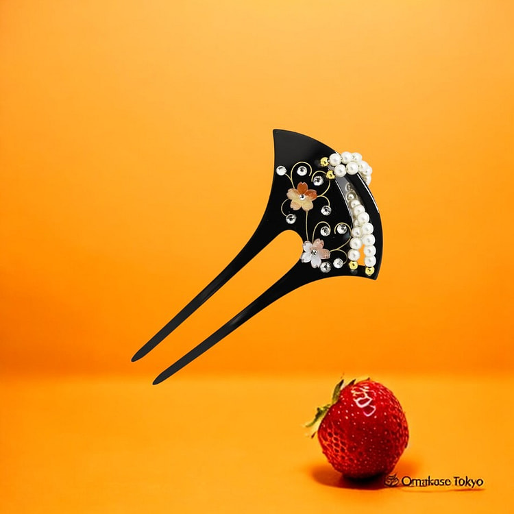 TOuWA Kanzashi 发夹-橙色 160 克