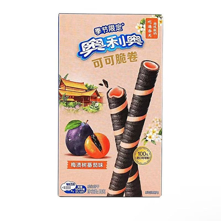 OREO Cocoa Crispy Wafer Roll Green Plum Tomato 50 g