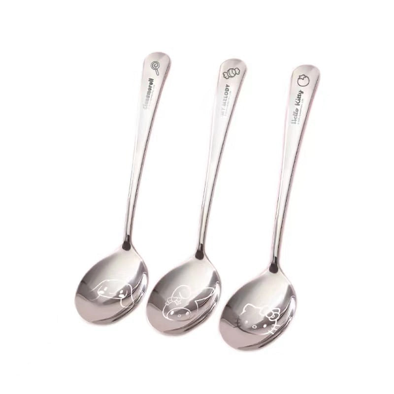 Sanrio Stainless Steel Spoon Dessert Spoon/Food Grade Craf-Pack Of 3 1 each