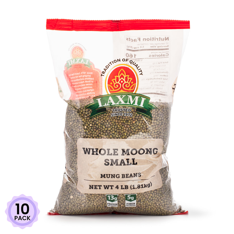 Laxmi Moong Whole Dal (Small Mung Beans) 4 lb*10 pack