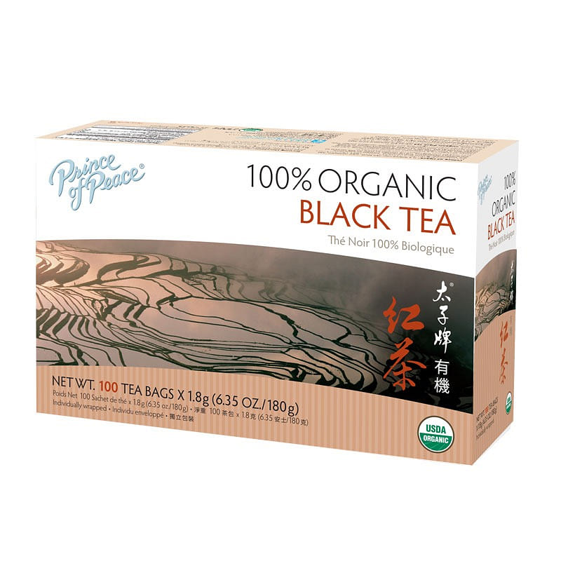 Prince of Peace Organic Black Tea, 100 tea bags 1 box