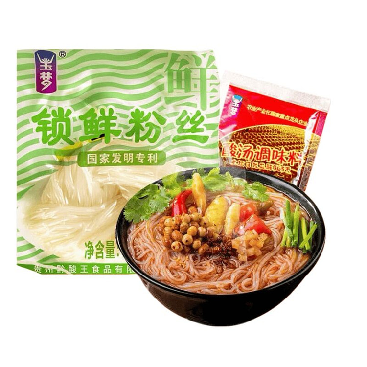 玉梦 酸汤粉锁鲜粉非油炸粉丝  1袋带料包 140 克