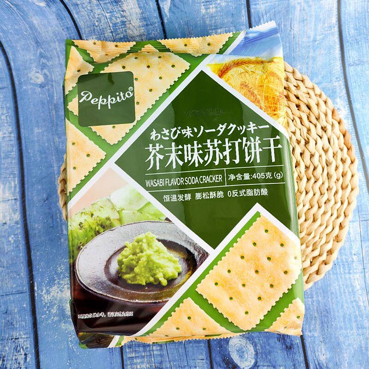 Peppito mustard soda crackers 405g 405 g