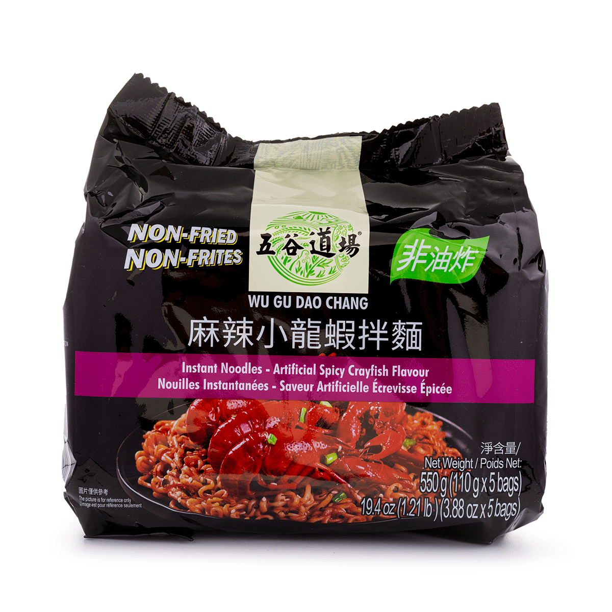 Wu Gu Dao Chang 매운 샤오롱샤 맛 라면 5봉입 550 그램
