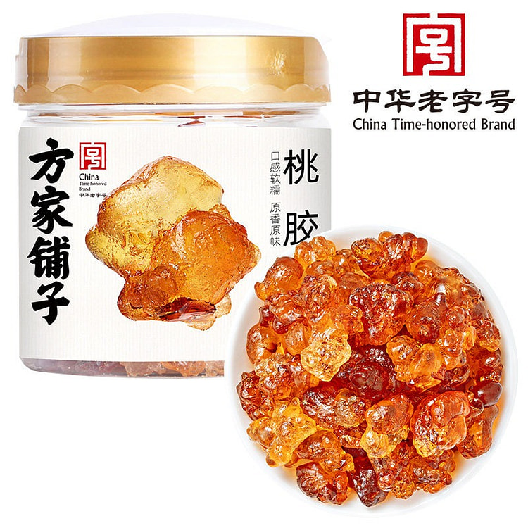 方家铺子桃胶搭拉丝雪燕皂角米桃胶羹食用无杂质 200 克