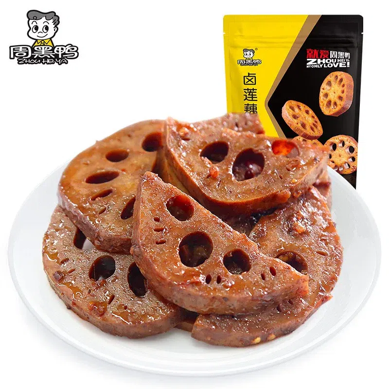 Zhou Heiya vacuum packed spicy lotus root slices 1 160 g