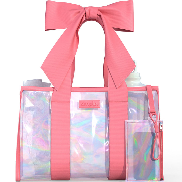 Soapbubble Beach Prism Pink Tote with Pouch