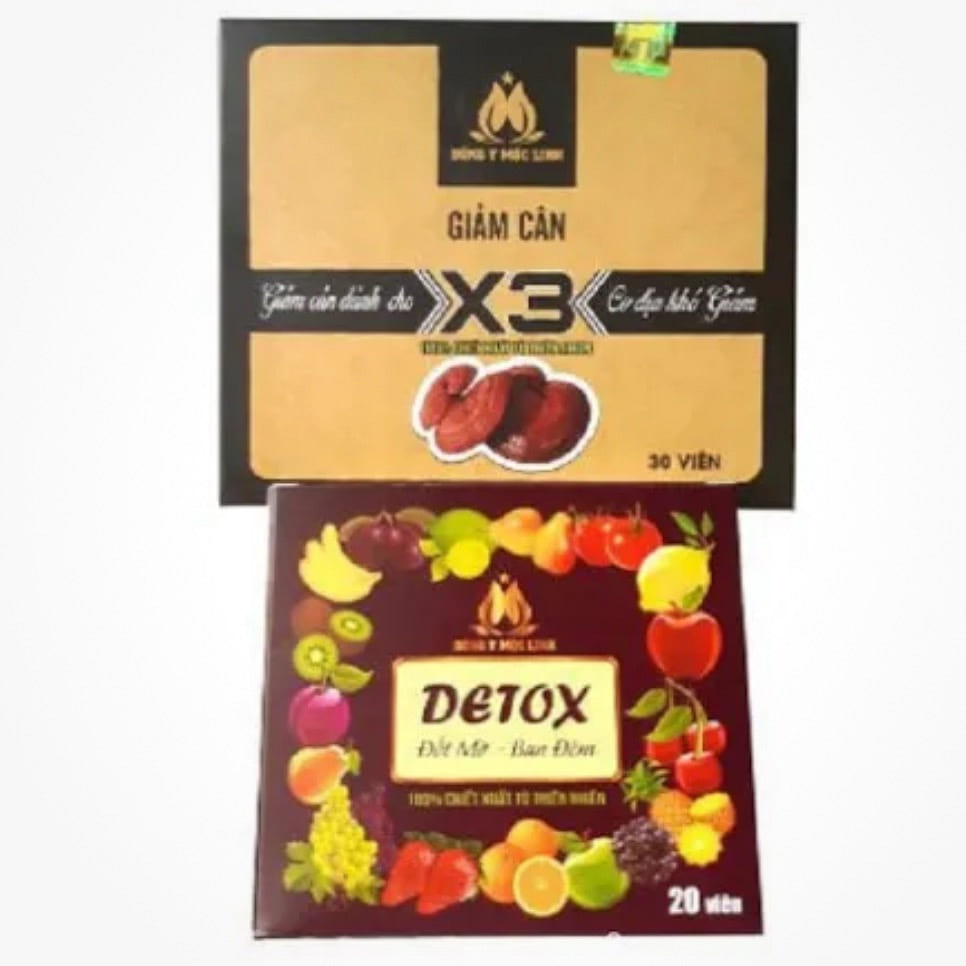 Slim X3 Moc Linh Oriental Medicine weight loss 30ct+ (Free 1 box detox 20ct) 2 box