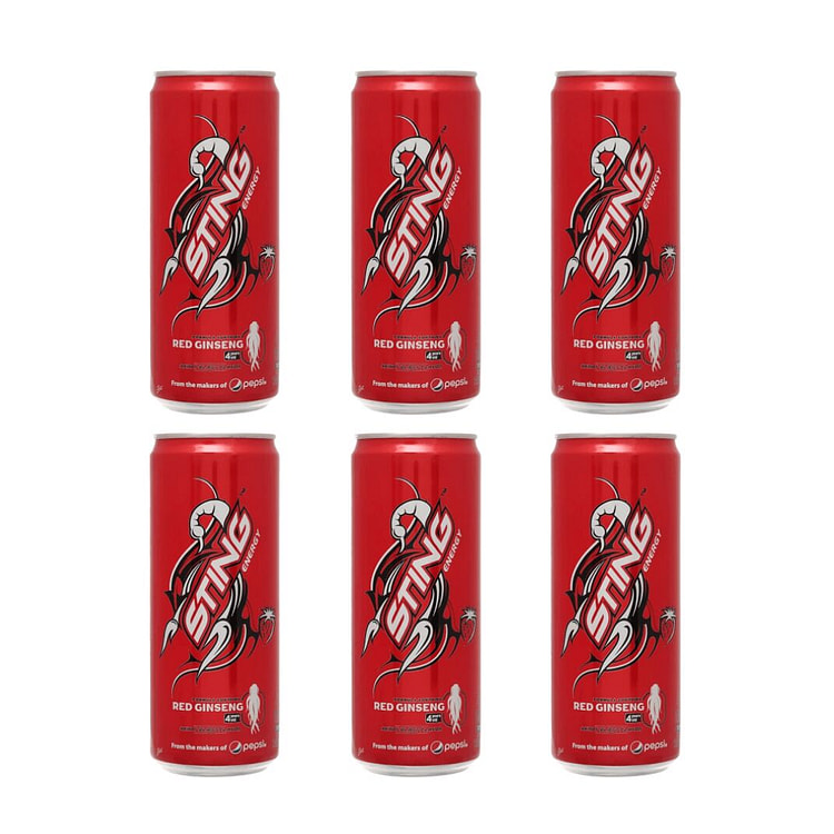 STING Red Energy Drink 320ml Can (6-Cans) 6 can