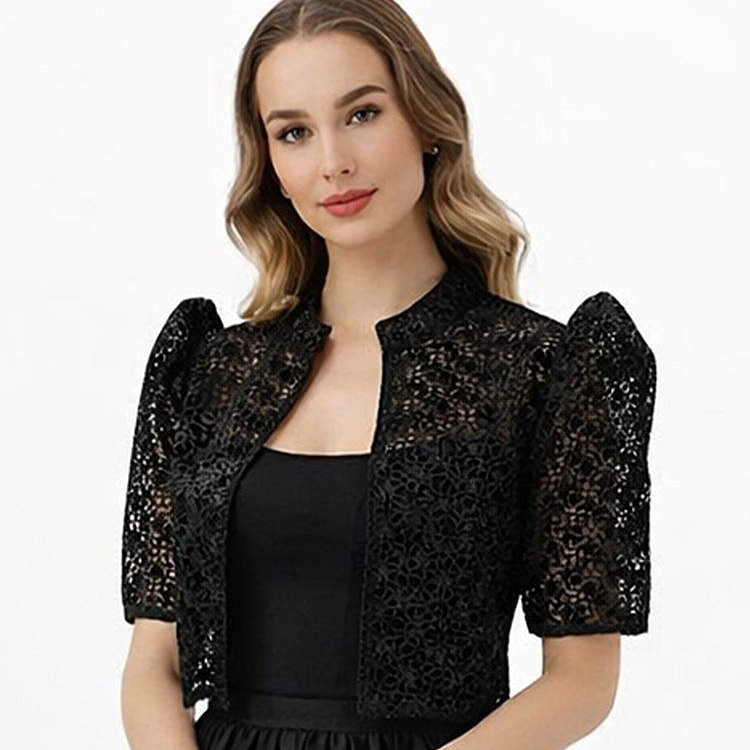 Amihan Noir - Women's Filipiniana Bolero- XL 1 each