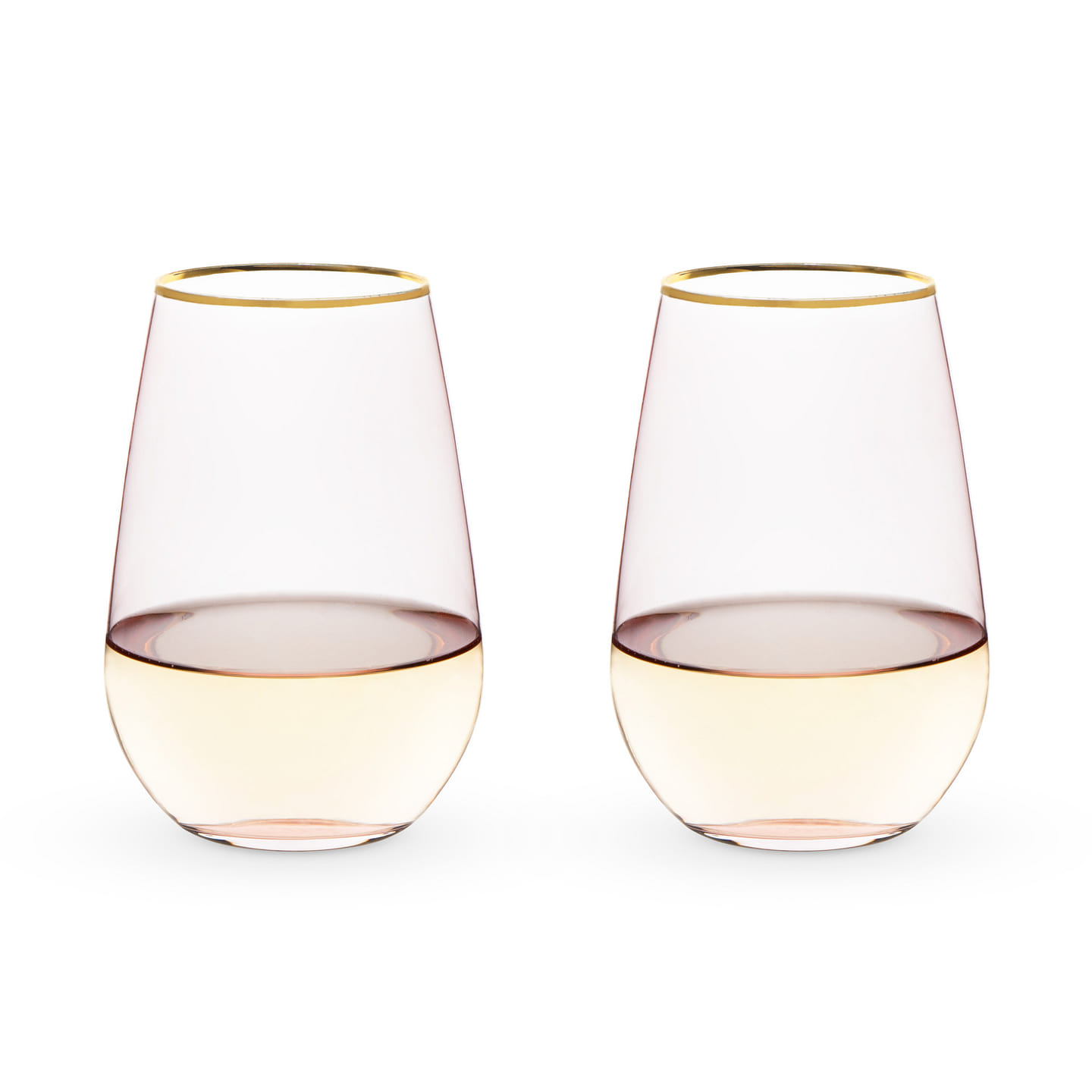 Rose Crystal Stemless Wine Glass by Twine Living® (Set by of 2) 2 each