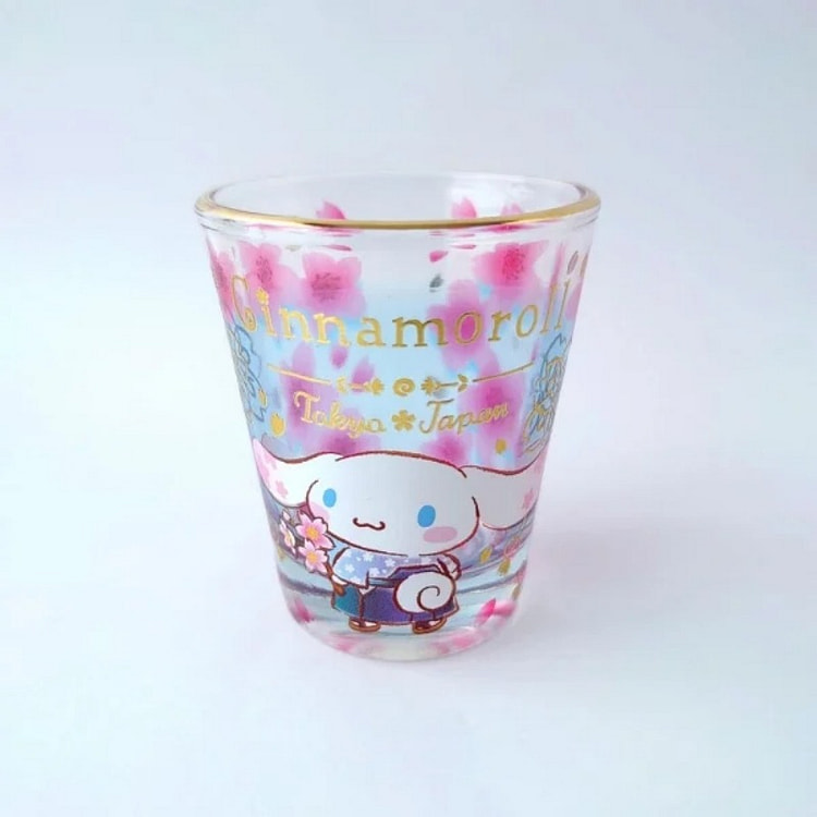 SANRIO三丽鸥玉桂狗 樱花迷你玻璃杯