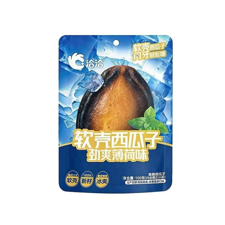 洽洽软壳西瓜子100g劲爽薄荷味大片黑瓜子零食 100 克