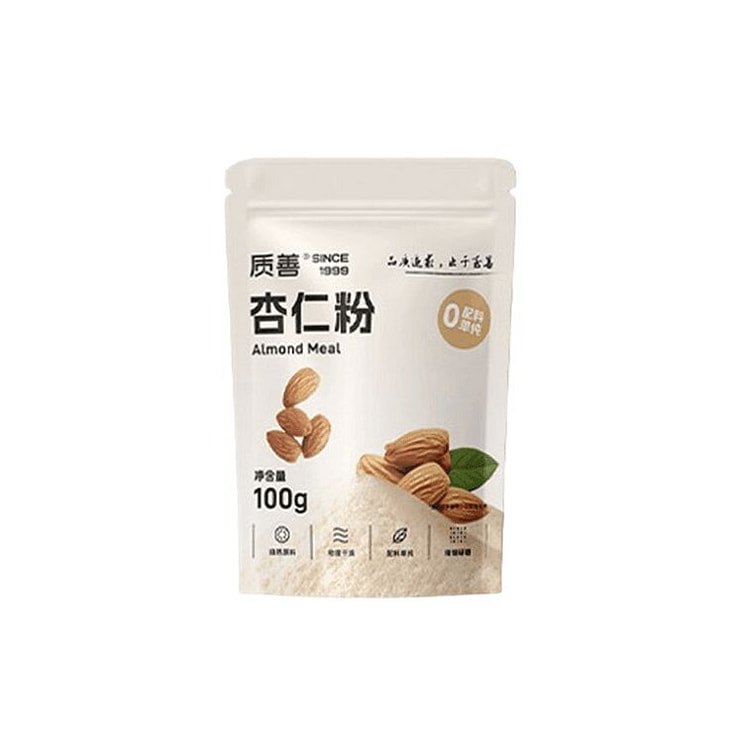 质善 纯杏仁粉 冲调烘焙专用不加蔗糖健康 100g 1 瓶