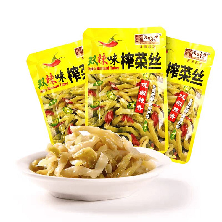 香港美味栈双辣味榨菜丝 【3包】 双椒辣香 210 克
