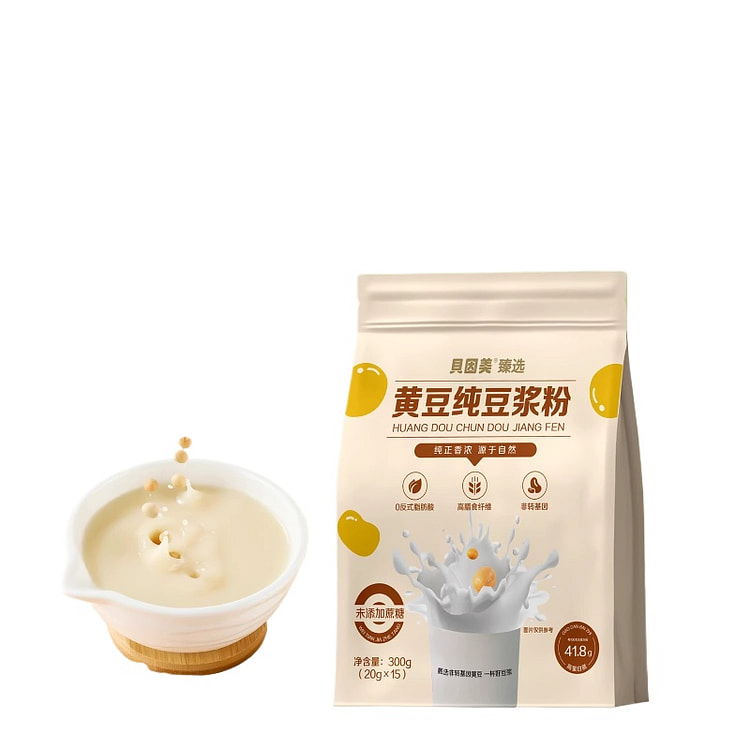 贝因美黄豆纯豆浆粉无添加300g*1袋