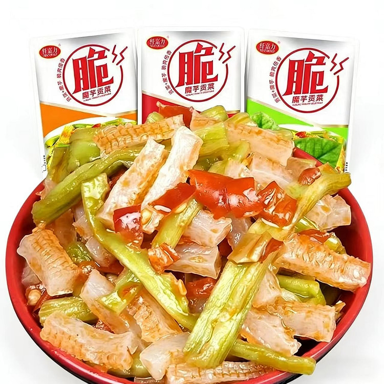 纤嘉力 魔芋贡菜 混合味【10包】约100g 100 克