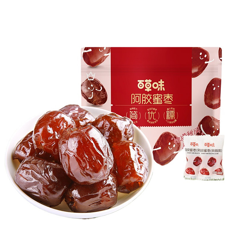 百草味阿胶蜜枣去核健康零食408g*1袋