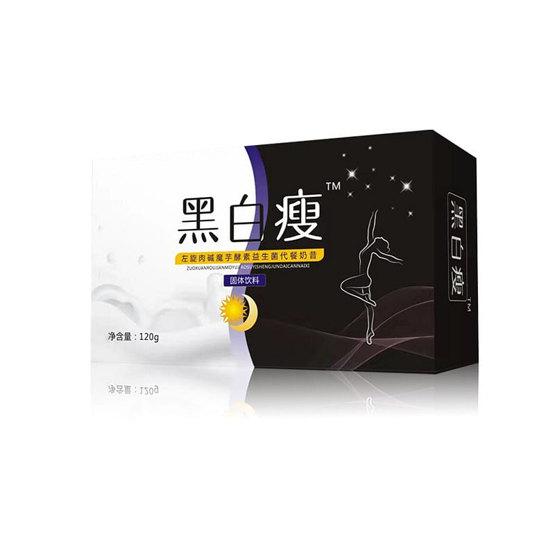 Black White Slim Konjac Enzyme Probiotic Meal Replacement Shake 10g*12bag/box 1 box