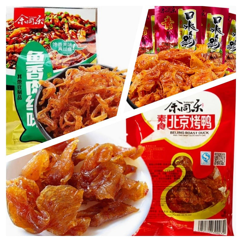 Yu Tongle bean products, vegetarian Peking duck * saliva chicken * fish-flavored shredded pork nostalgic casual snack combination 20g * 10 packs 200 g