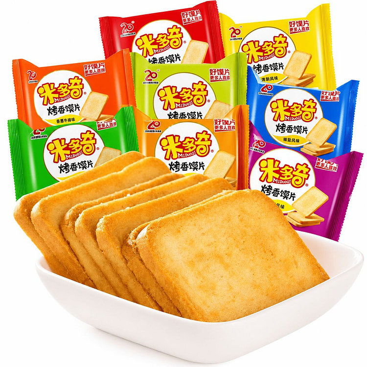 米奇多 香烤馍片酥脆解馋休闲烘烤零食（5 pcs） 100 克