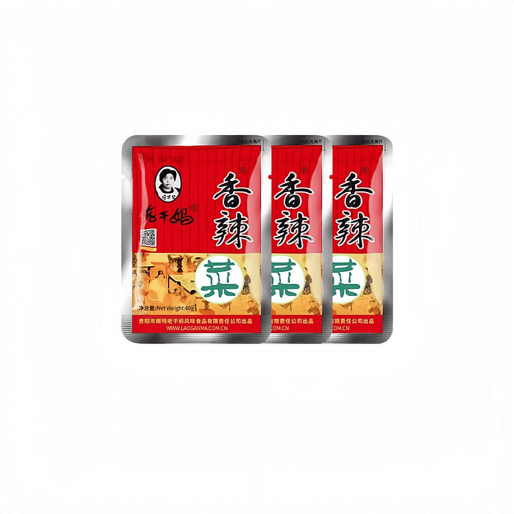老干妈香辣菜辣椒酱下饭菜60g*3袋 180 克