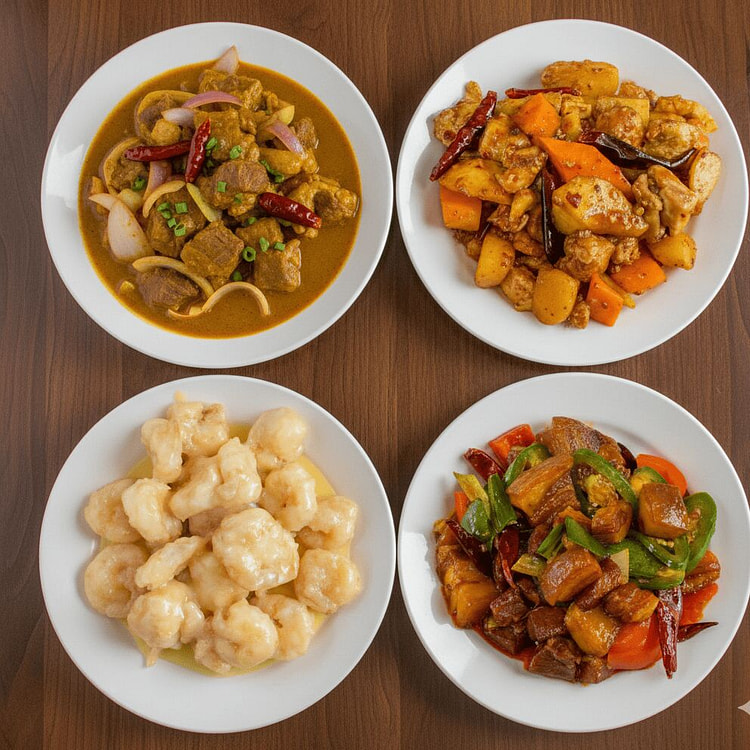 【老四川】精品四菜套餐 牛虾猪鸡 1 份