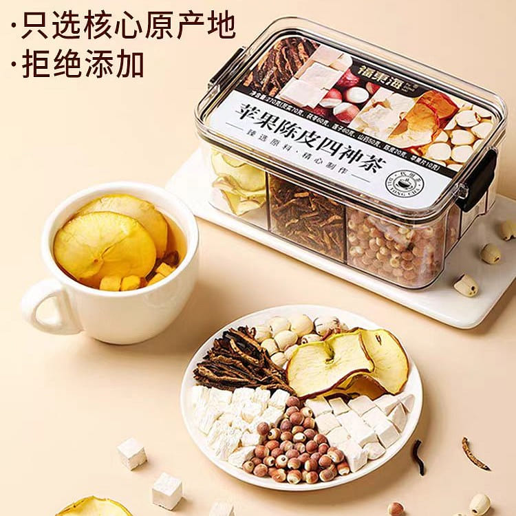 Fu Dong Hai Apple peel four Gods tea 270g*1 box 270 グラム