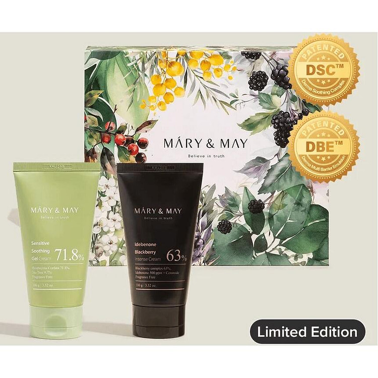 Mary & May舒缓凝胶+黑莓霜双人套装 1 份