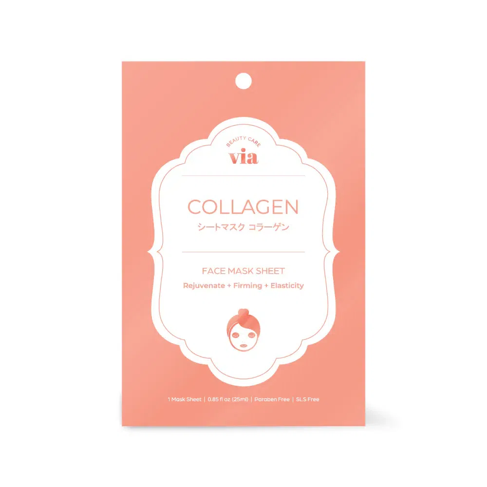 Via Beauty Face Mask Sheet Collagen – 10pc 25 ml