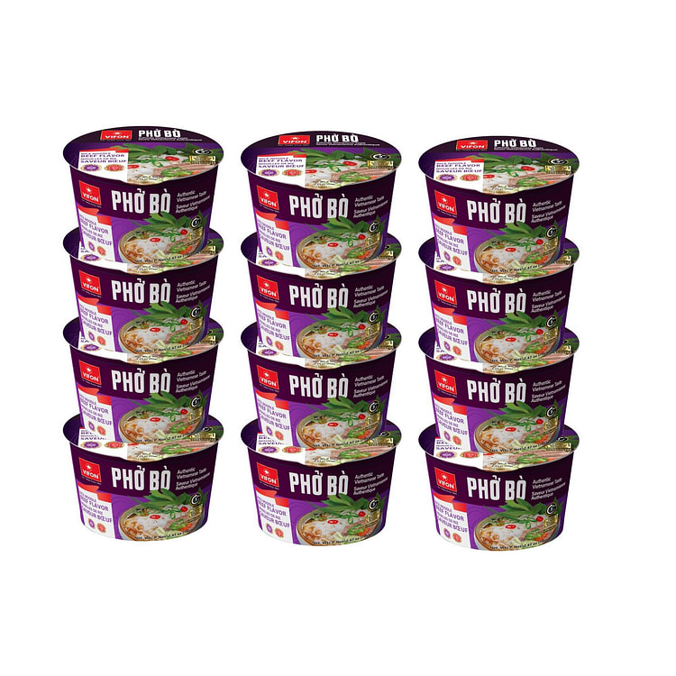 VIFON 牛肉风味河粉纸碗 12碗 2.47 盎司