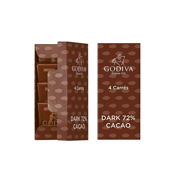 GODIVA Carre 72% Dark Chocolate 4 pieces