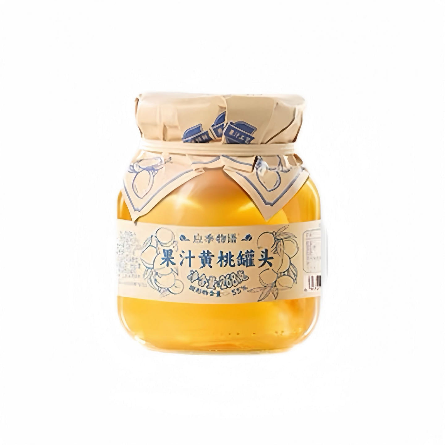 Yingji Wuyu Yellow Peach Fruit Canned in Juice 268g per Can 1 กระป๋อง