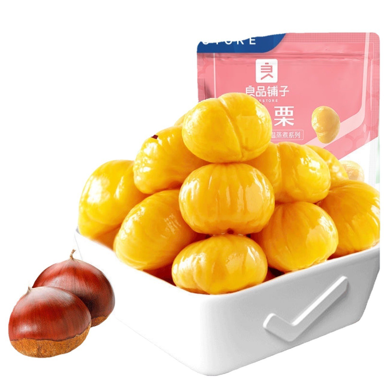 【良品铺子-甘栗仁80g/袋 原味】糖炒栗子去壳板栗仁 零食坚果干果小吃 - Weee!