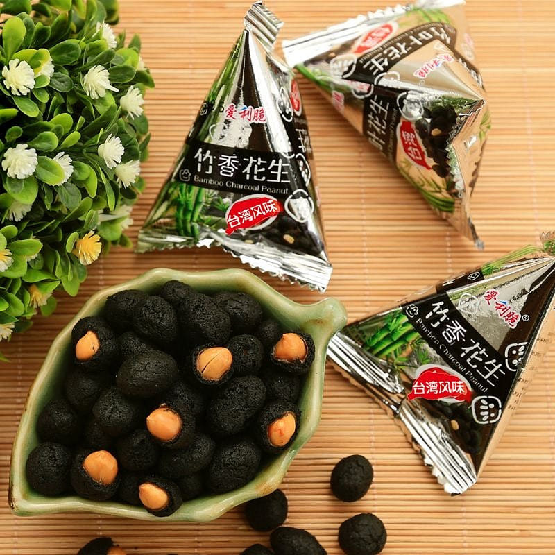 竹香花生 香酥炭烧黑米多味花生台湾风味10包 200 克